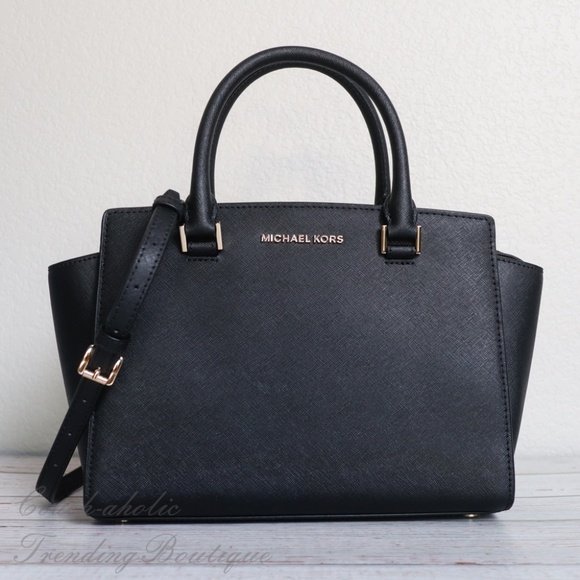 Michael Kors Handbags - NWT Michael Kors Medium Selma Satchel in Black